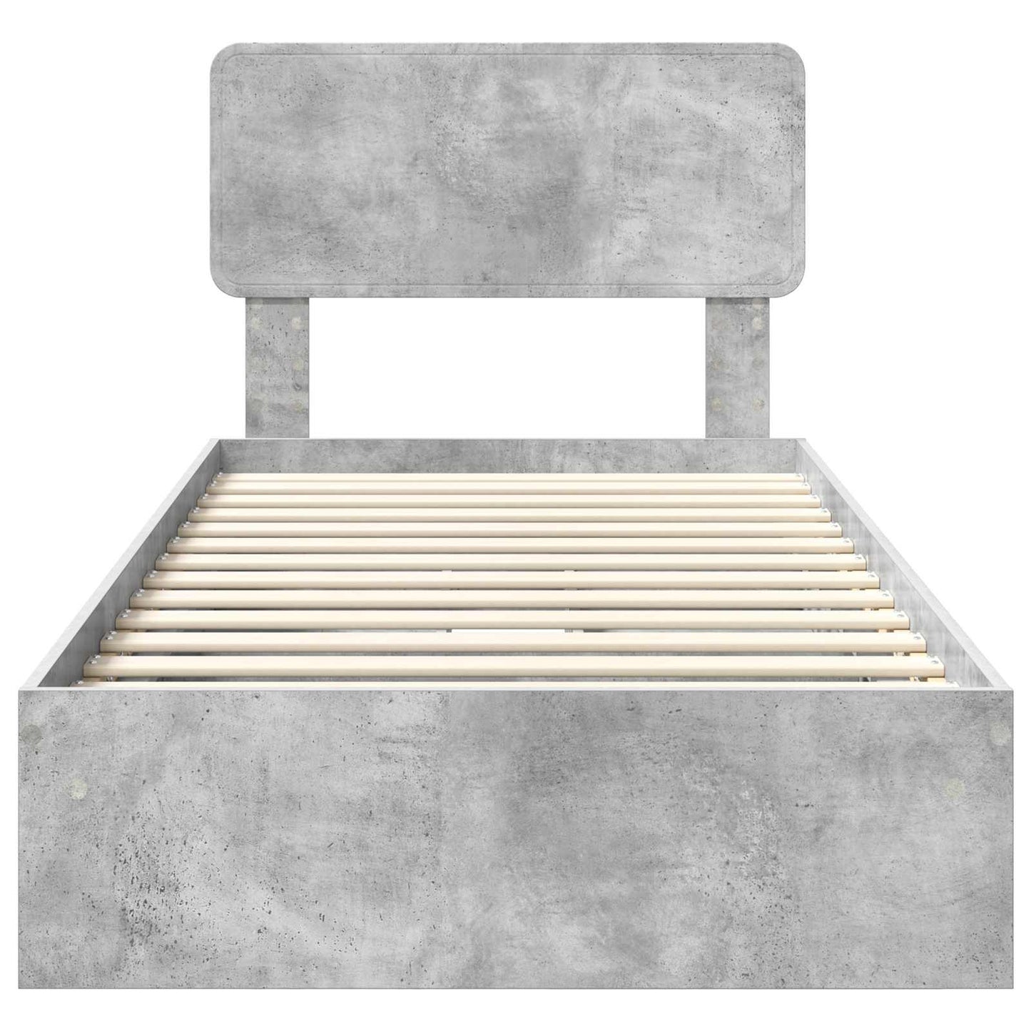 Storage Bed Concrete Grey 70 x 190 cm Engineered Wood