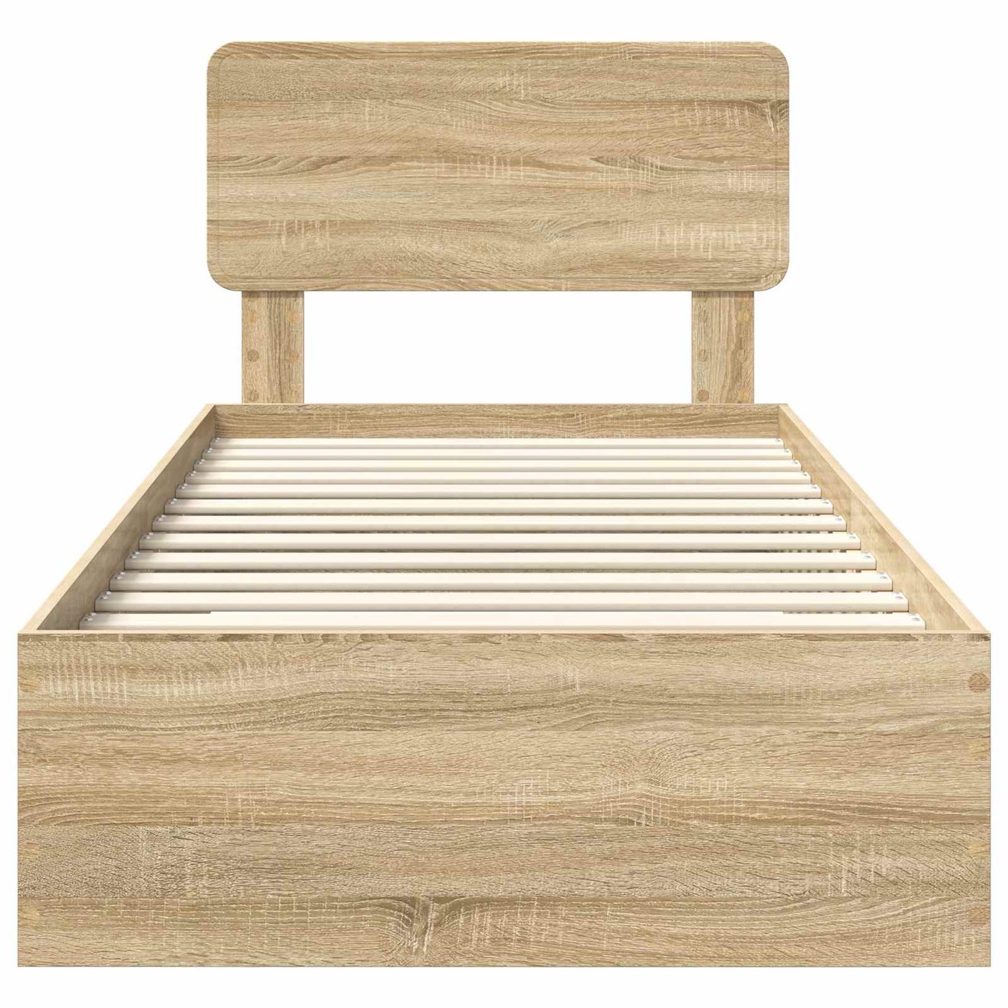 Bed Frame with Drawer Sonoma Oak 100 x 200 cm Engineered Wood