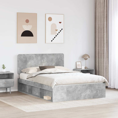 Bed Frame Concerte Grey 150 x 200 cm Solid Pine Wood