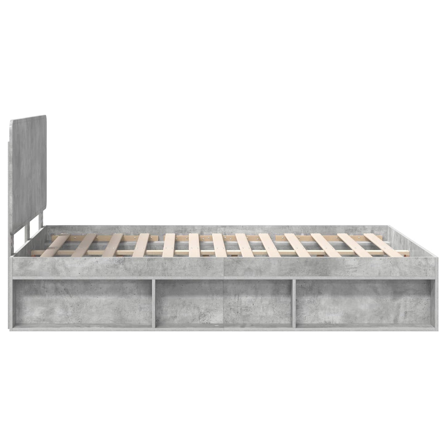 Bed Frame Concerte Grey 150 x 200 cm Solid Pine Wood