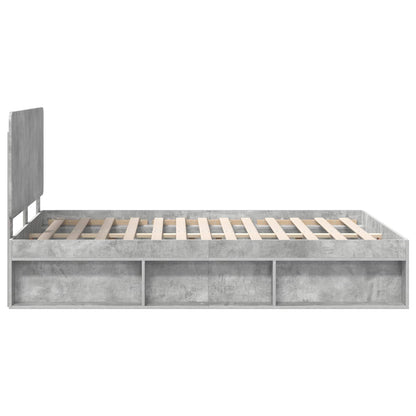Bed Frame Concerte Grey 150 x 200 cm Solid Pine Wood