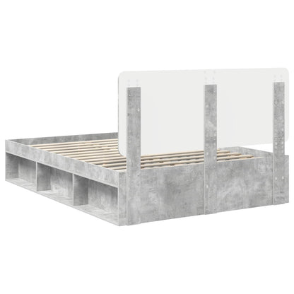 Bed Frame with Headboard Concerte 140 x 200 cm Solid Pine Wood
