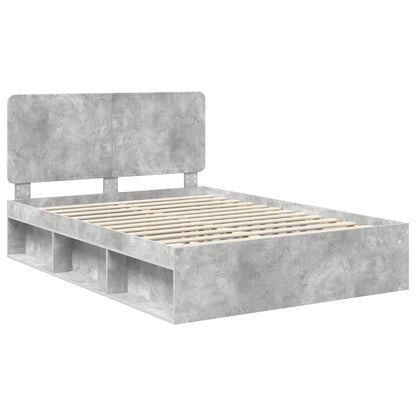 Bed Frame with Headboard Concerte 140 x 190 cm Solid Pine Wood