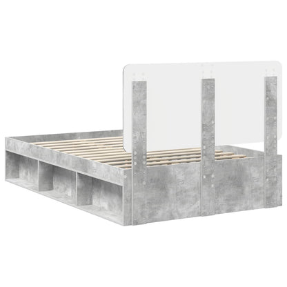 Bed Frame Concerte Grey 135 x 190 cm Solid Pine Wood