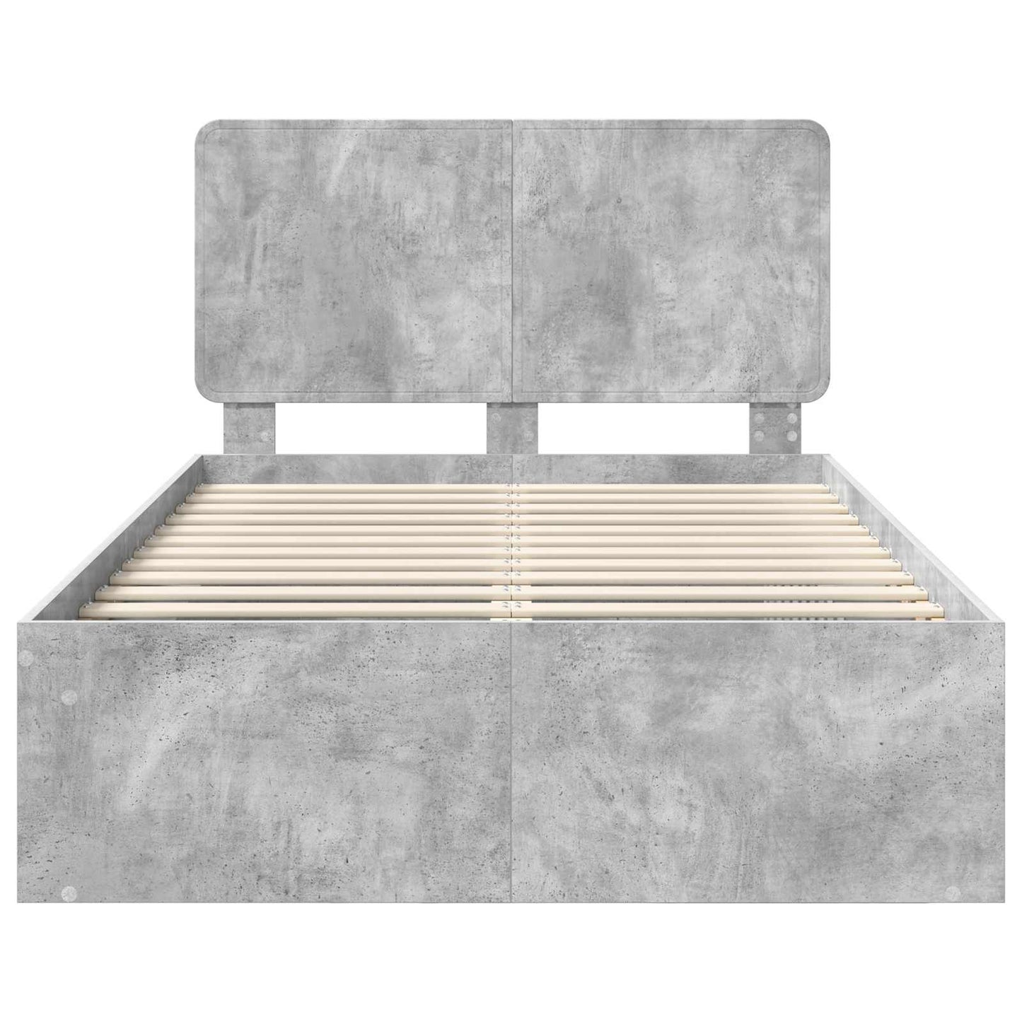 Bed Frame Concerte Grey 135 x 190 cm Solid Pine Wood