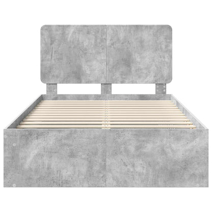 Bed Frame Concerte Grey 135 x 190 cm Solid Pine Wood