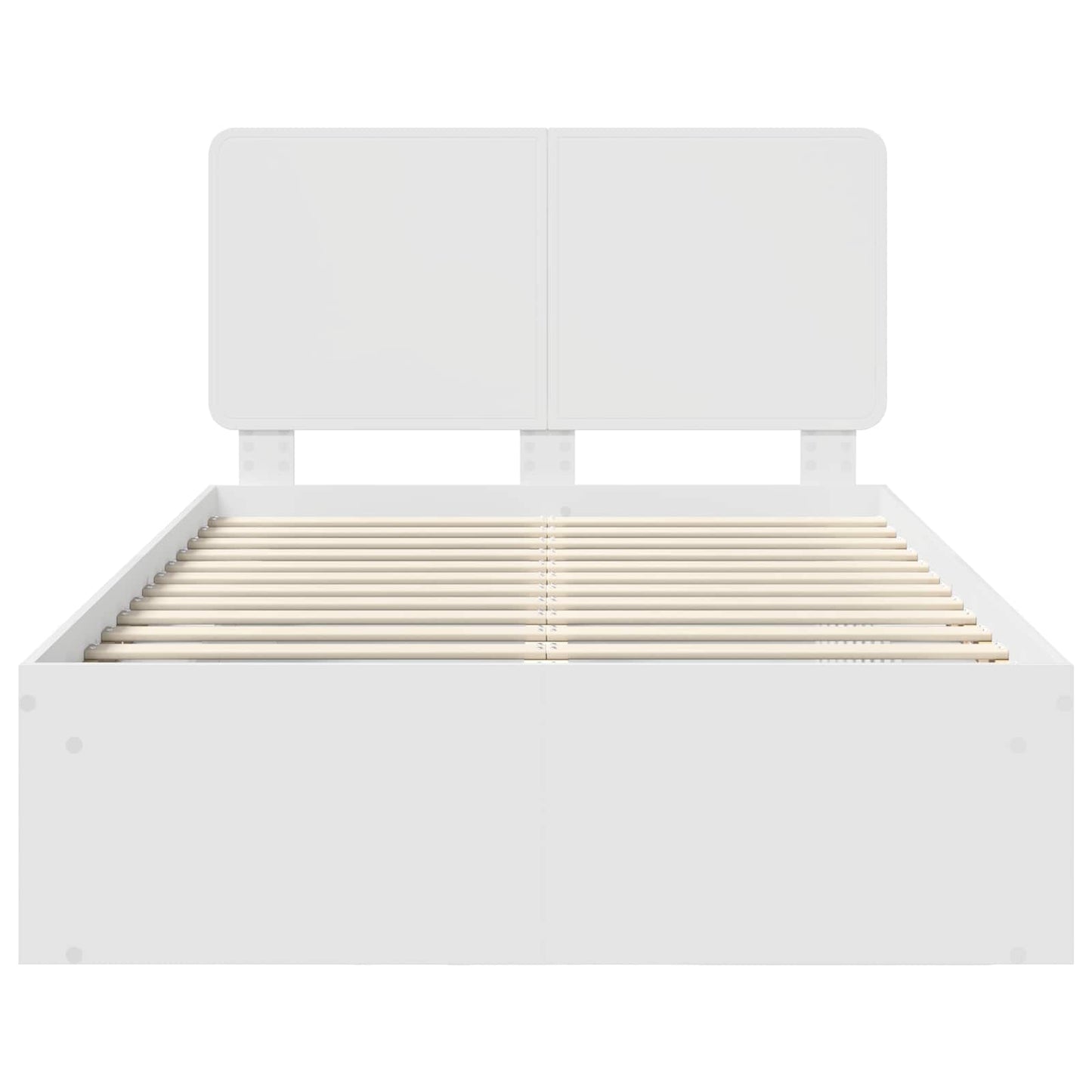 Bed Frame with Headboard White 120 x 200 cm Solid Pine Wood