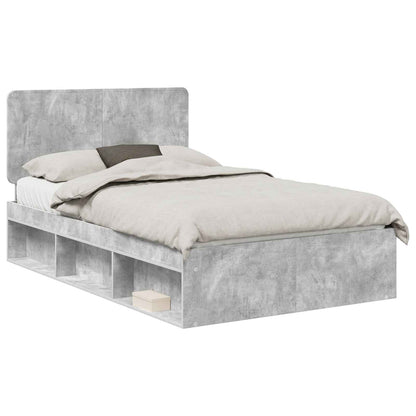 Bed Frame with Headboard Concerte 120 x 200 cm Solid Pine Wood
