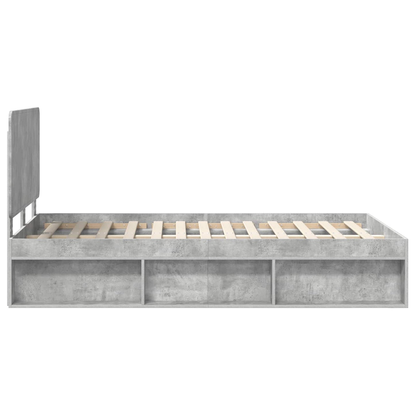 Bed Frame with Headboard Concerte 120 x 200 cm Solid Pine Wood