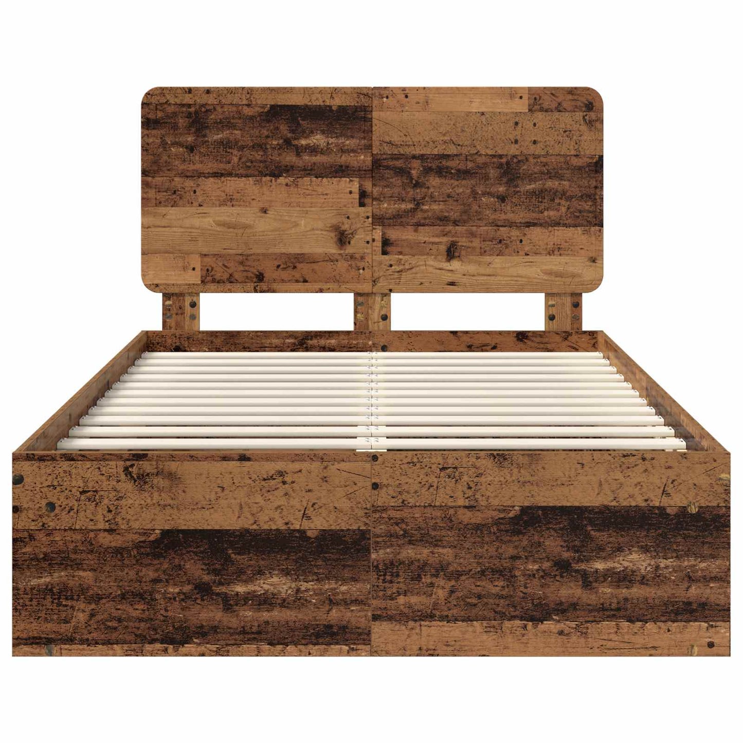 Bed Frame with Headboard Old Wood 120 x 200 cm Solid Pine Wood