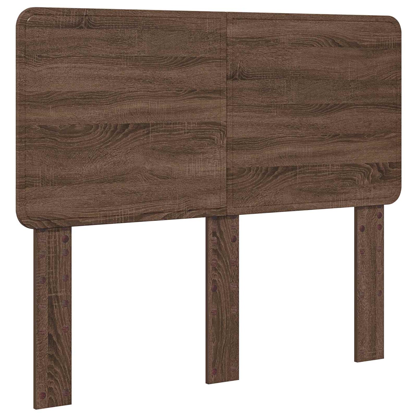 Bed Frame with Headboard Brown Oak 120 x 190 cm Solid Pine Wood