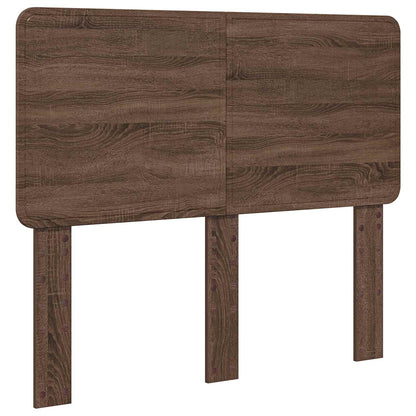 Bed Frame with Headboard Brown Oak 120 x 190 cm Solid Pine Wood