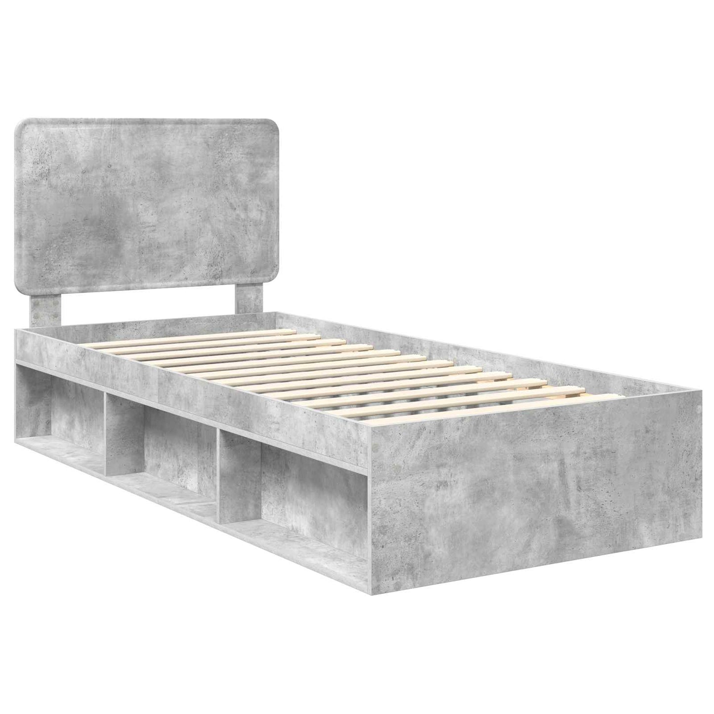 Bed Frame Concerte Grey 100 x 200 cm Solid Pine Wood