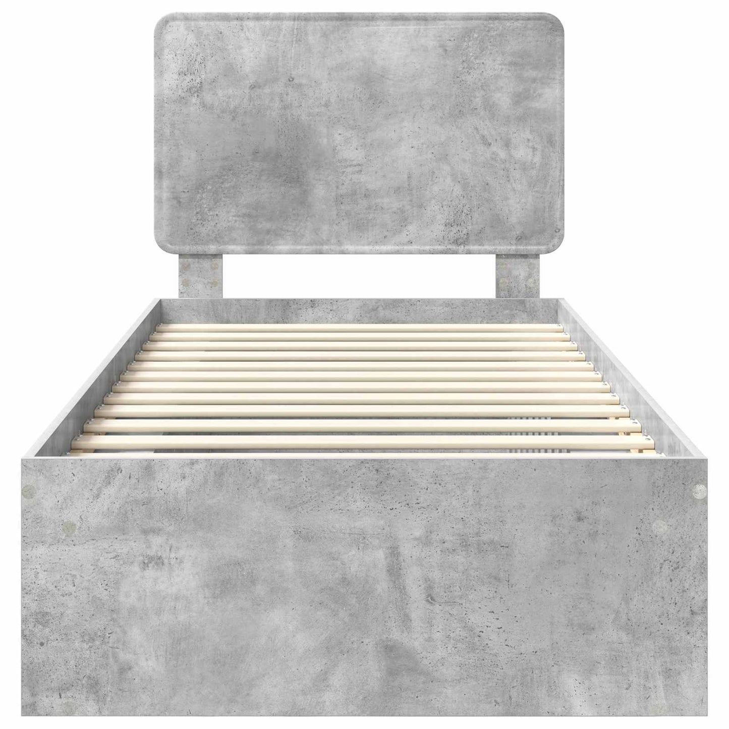 Bed Frame Concerte Grey 100 x 200 cm Solid Pine Wood