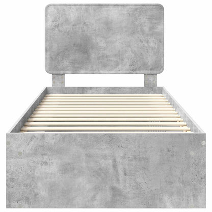 Bed Frame Concerte Grey 100 x 200 cm Solid Pine Wood