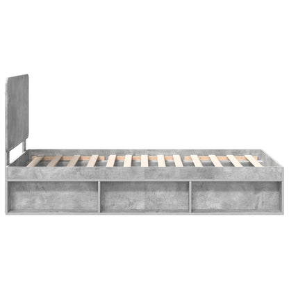 Bed Frame Concerte Grey 100 x 200 cm Solid Pine Wood