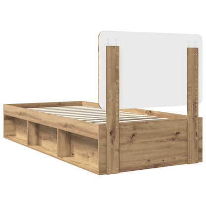 Bed Frame Artisian Oak 90 x 200 cm Solid Pine Wood