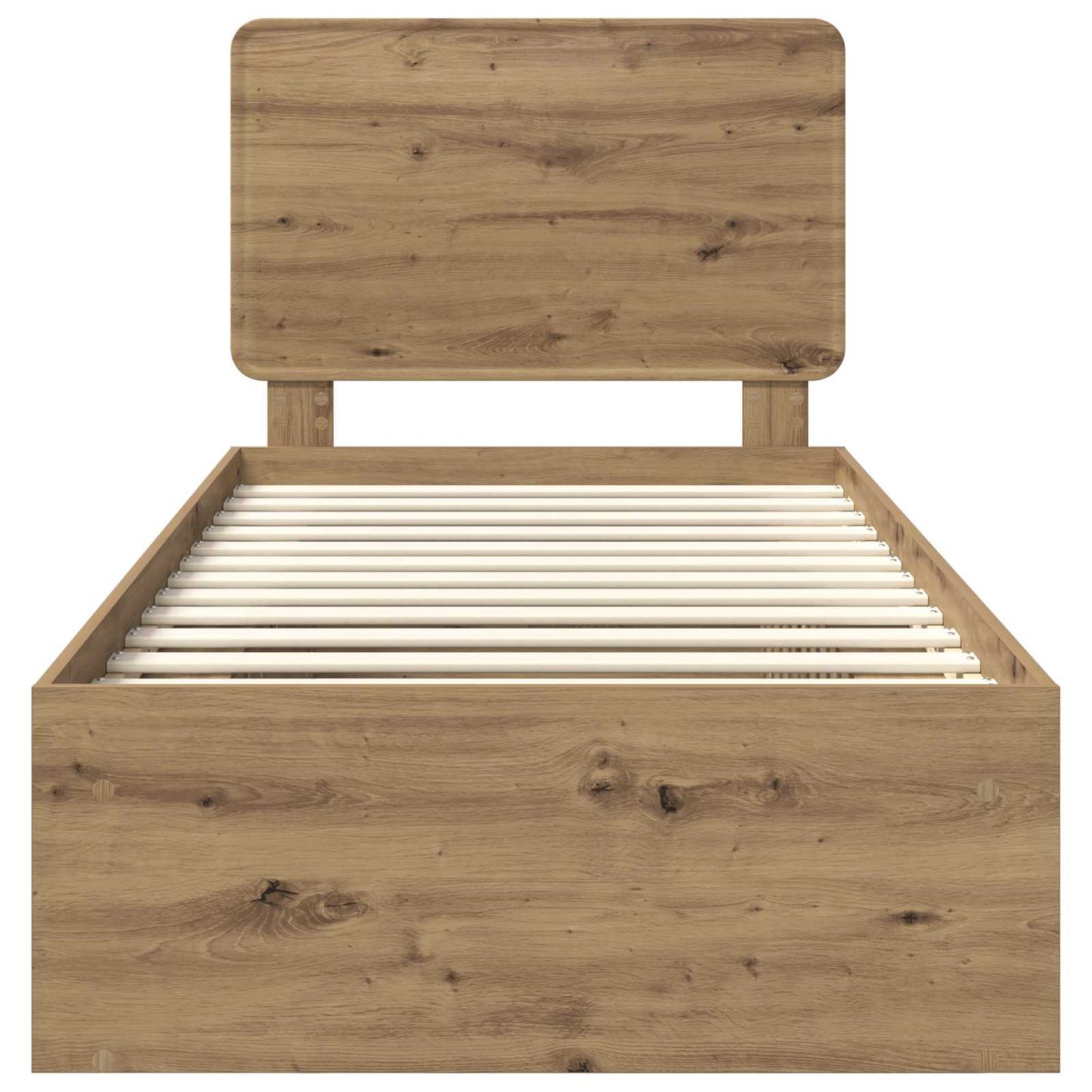 Bed Frame Artisian Oak 90 x 200 cm Solid Pine Wood