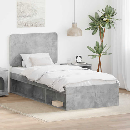 Bed Frame Concerte Grey 75 x 190 cm Solid Pine Wood