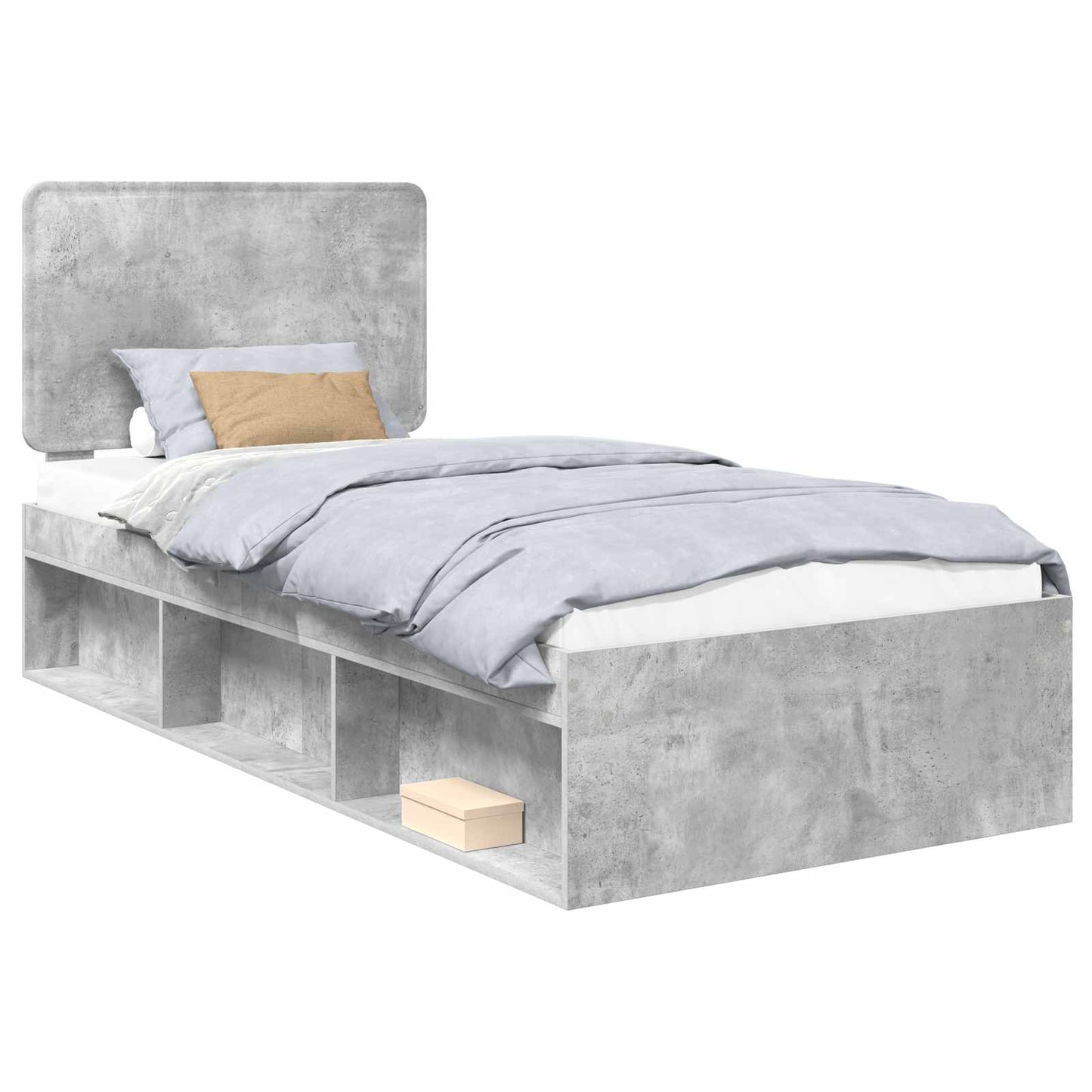 Bed Frame Concerte Grey 75 x 190 cm Solid Pine Wood