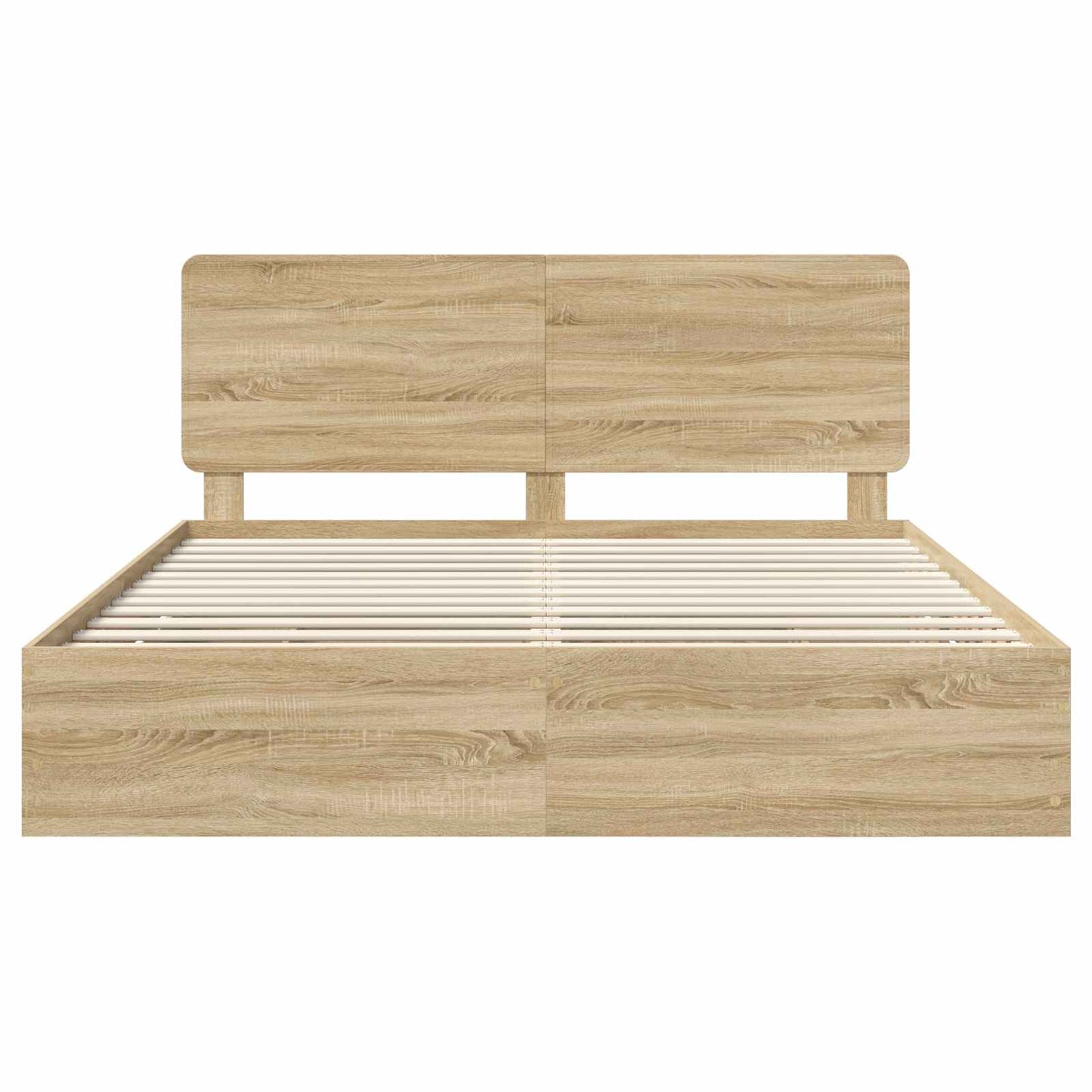 Bed Frame with Drawer Sonoma Oak 200 x 200 cm Engineer Wood