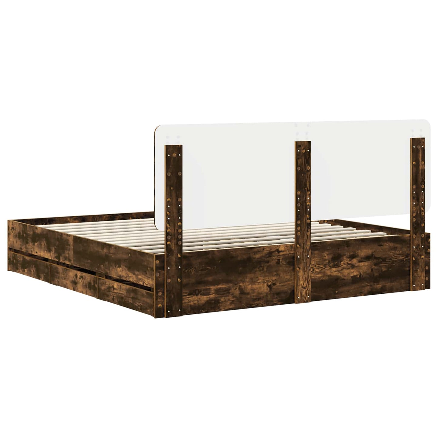 Bed Frame Smoked Oak Engineer Wood