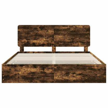 Bed Frame Smoked Oak Engineer Wood