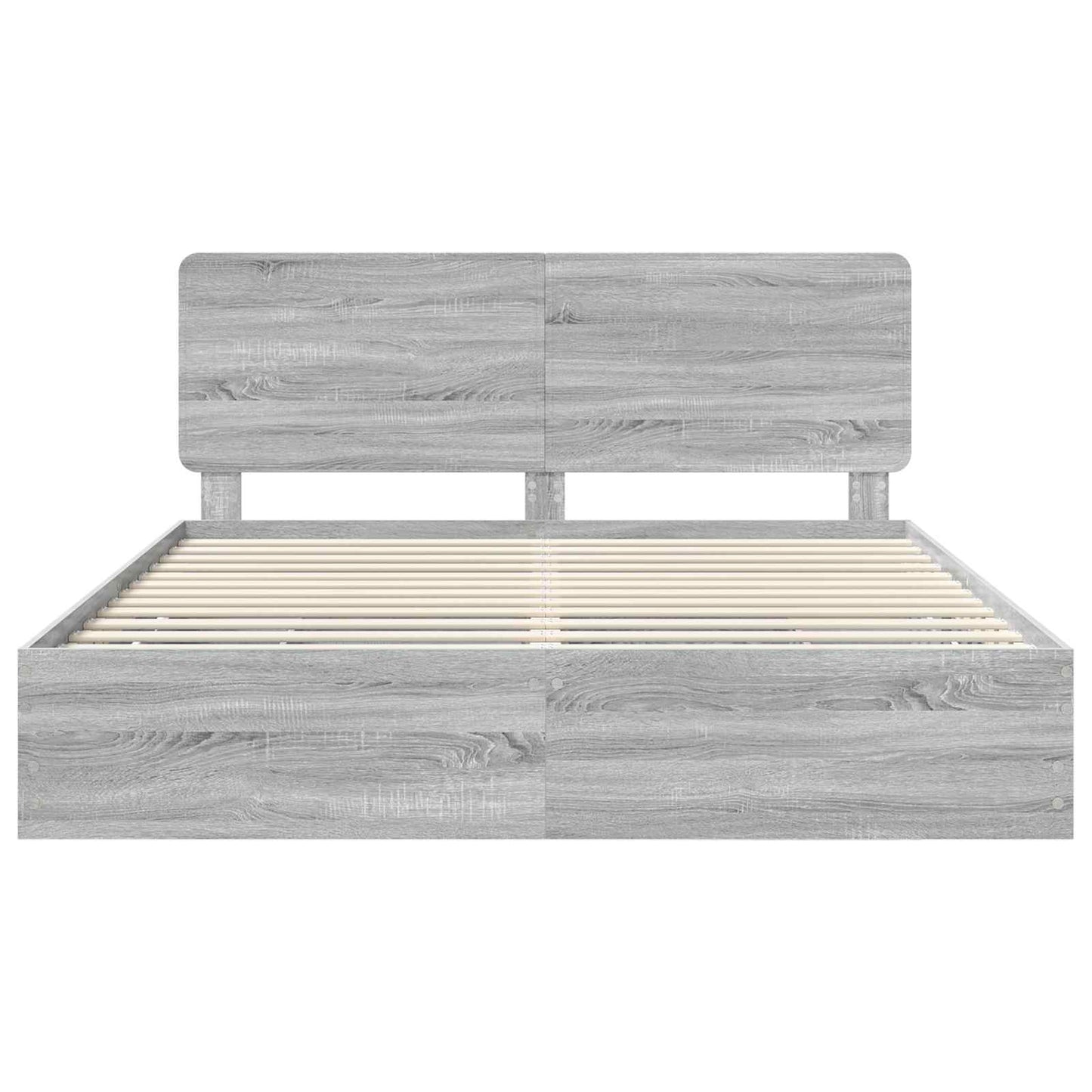 Bed Frame with Drawer Grey Sonoma 180 x 200 cm Engineer Wood