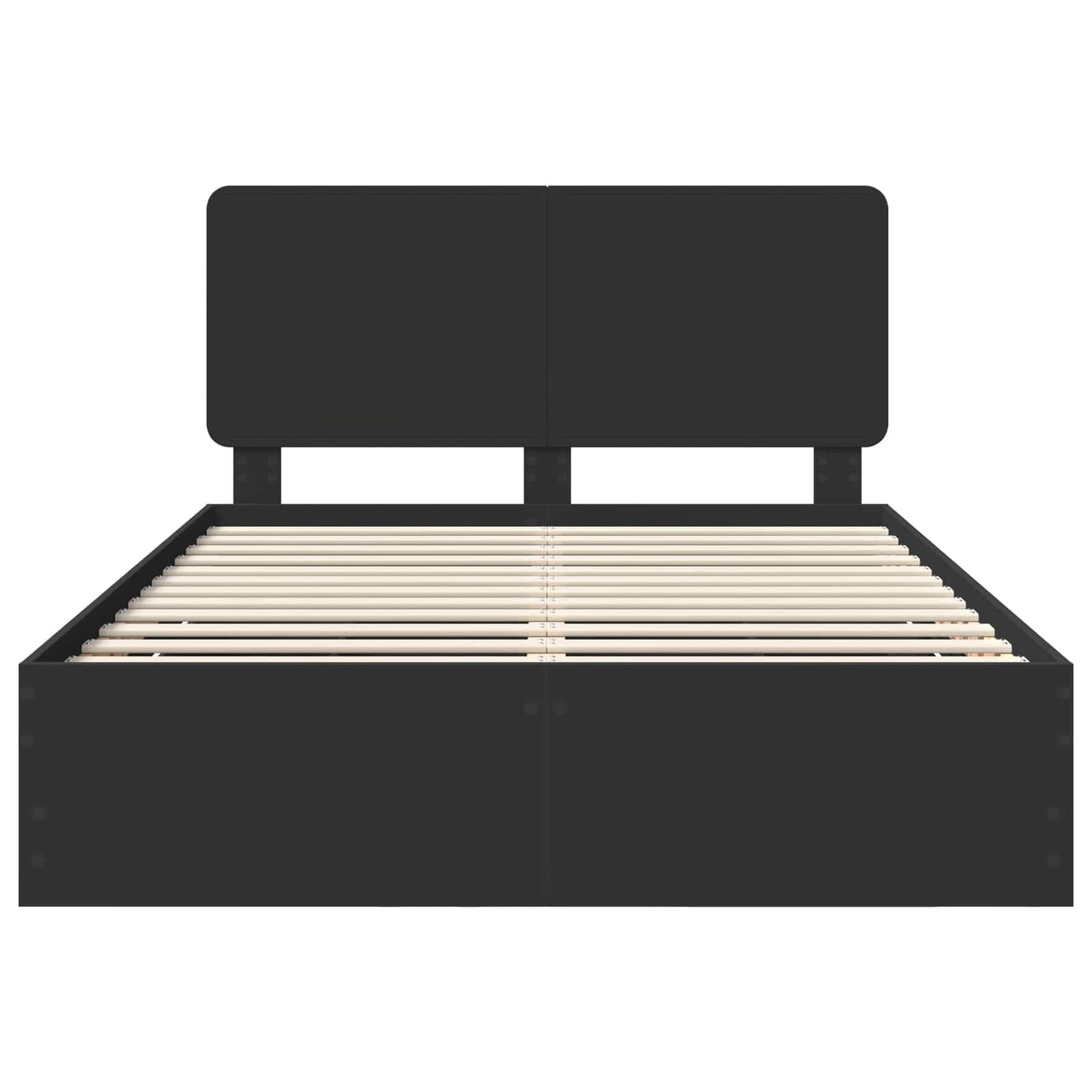 Bed Frame with Drawer Black 160 x 200 cm Engineer Wood