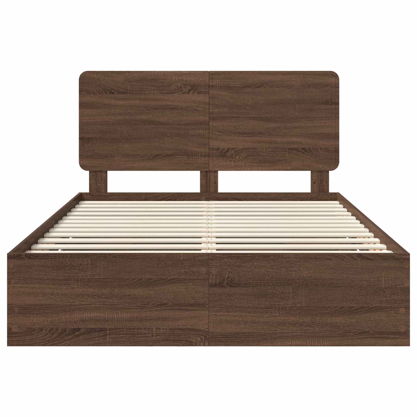 Bed Frame with Drawer Brown Oak 150 x 200 cm Engineer Wood