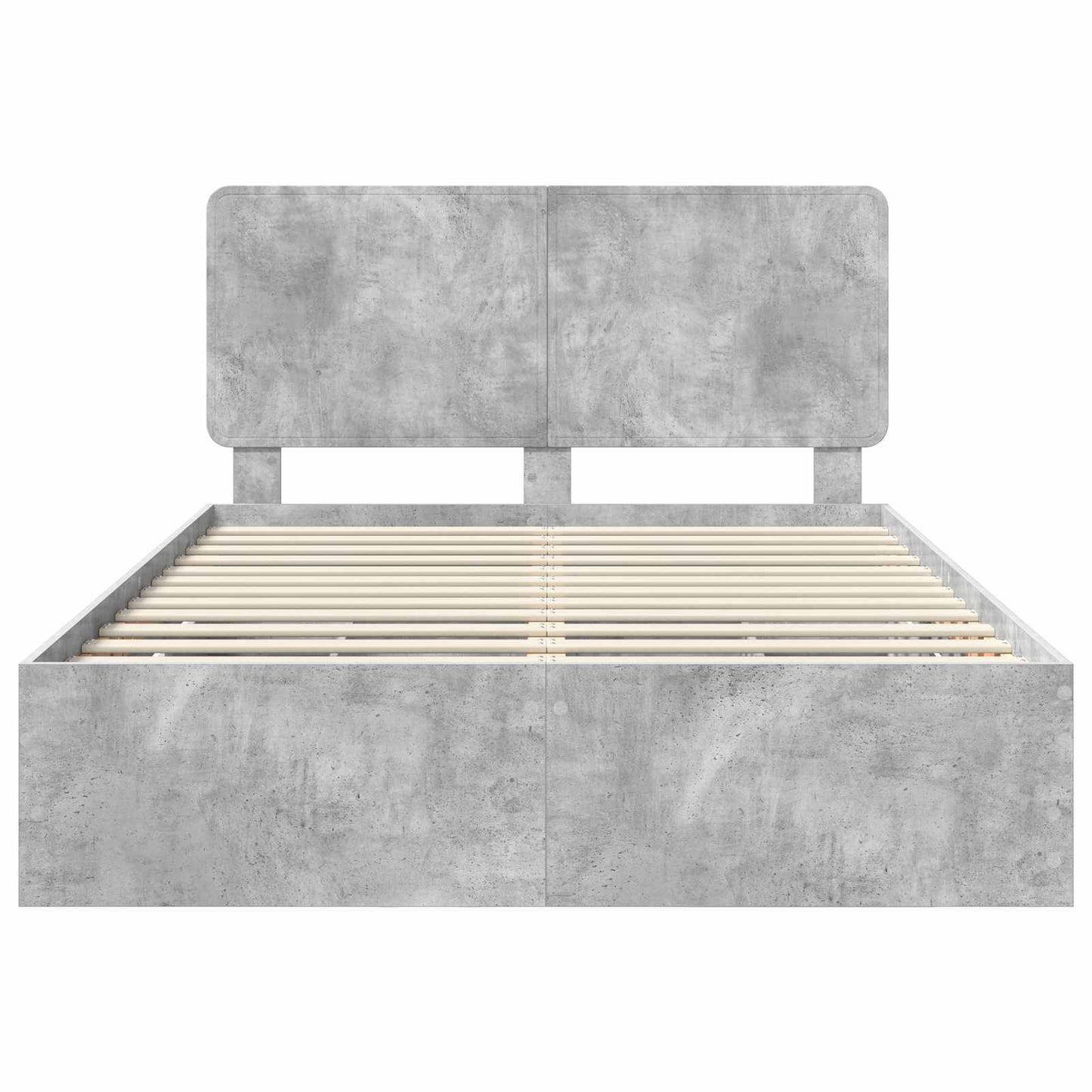 Bed Frame with Drawer Concrete Grey 140 x 200 cm Engineer Wood