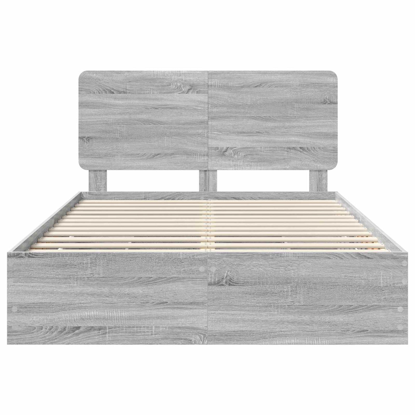 Bed Frame with Drawer Grey Sonoma 140 x 200 cm Engineer Wood