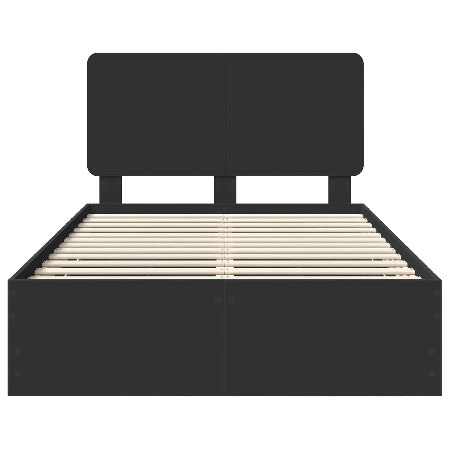 Bed Frame with Drawer Black 120 x 190 cm Engineer Wood