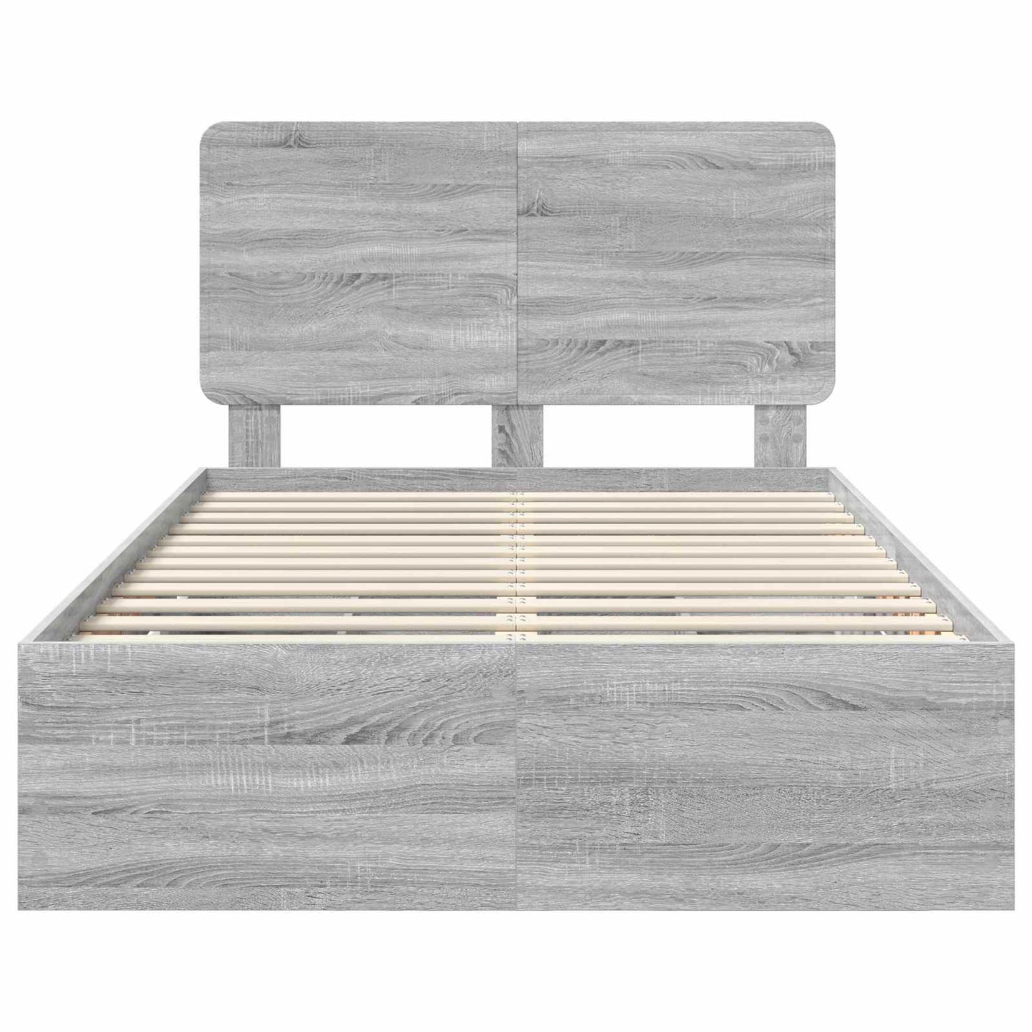 Bed Frame with Drawer Grey Sonoma 120 x 190 cm Engineer Wood