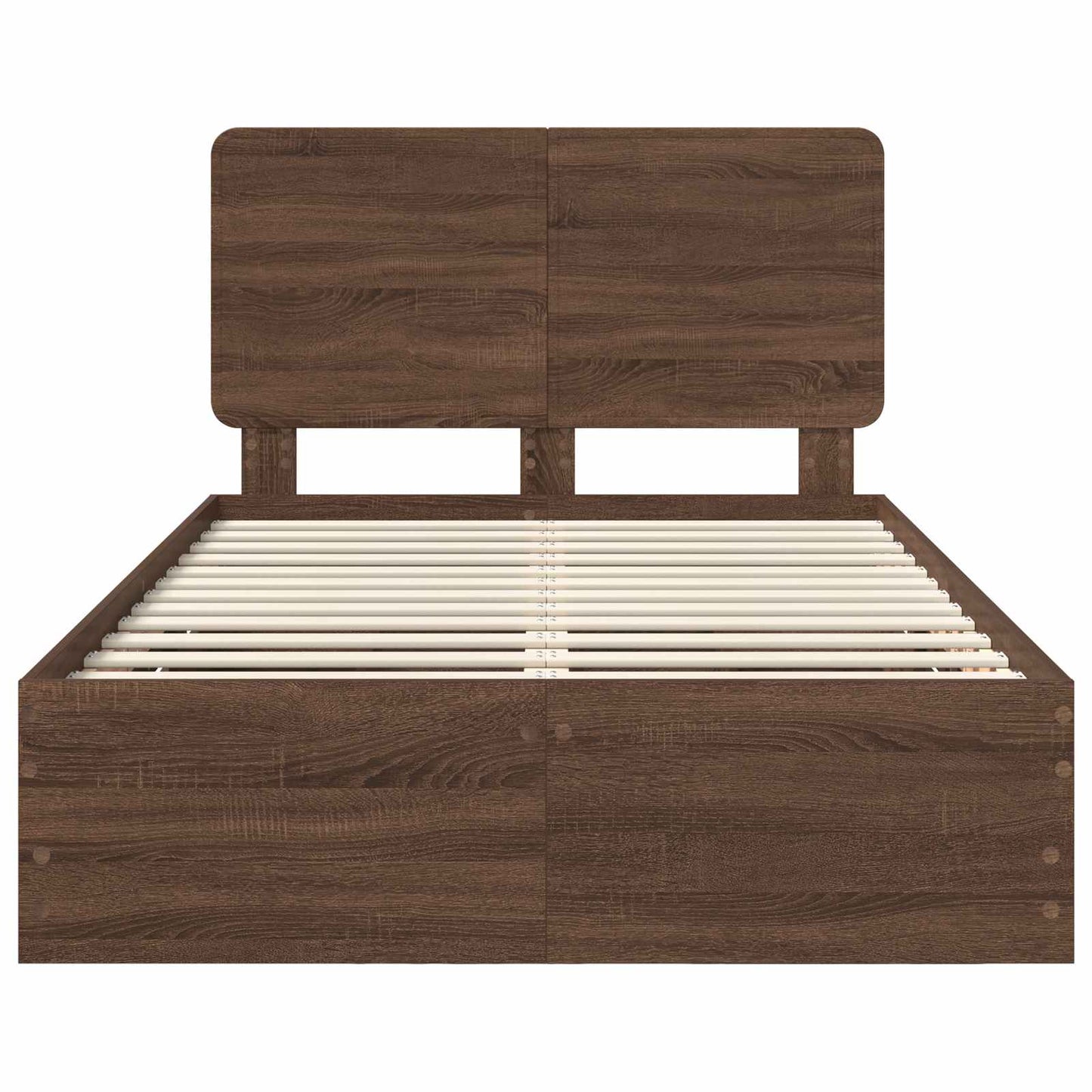 Bed Frame with Drawer Brown Oak 120 x 190 cm Engineer Wood