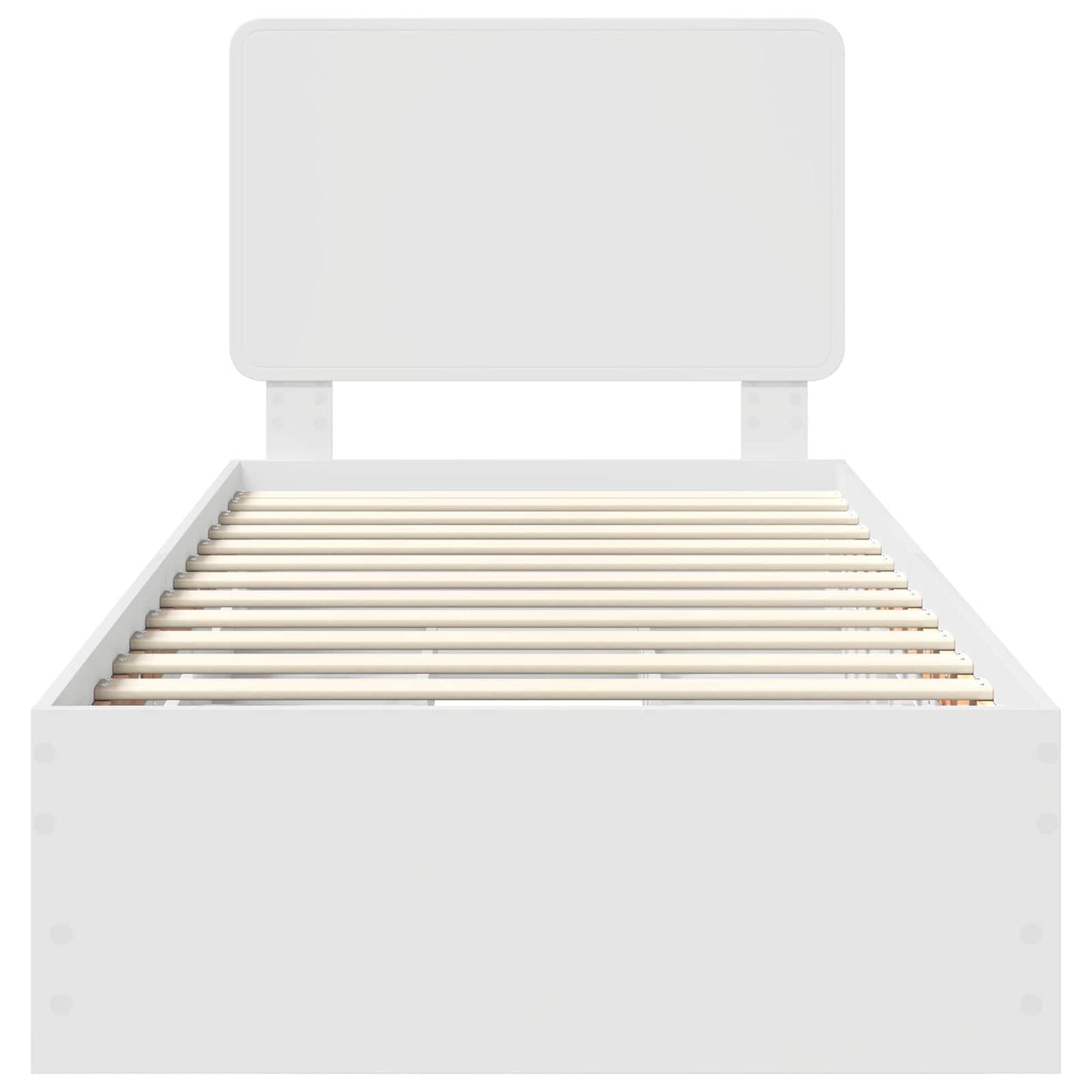 Bed Frame with Drawer White 100 x 200 cm Engineer Wood