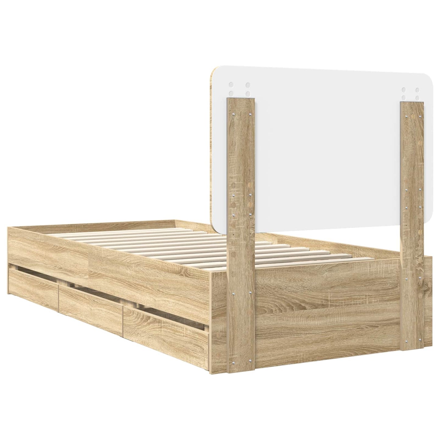 Bed Frame with Drawer Sonoma Oak 100 x 200 cm Engineer Wood