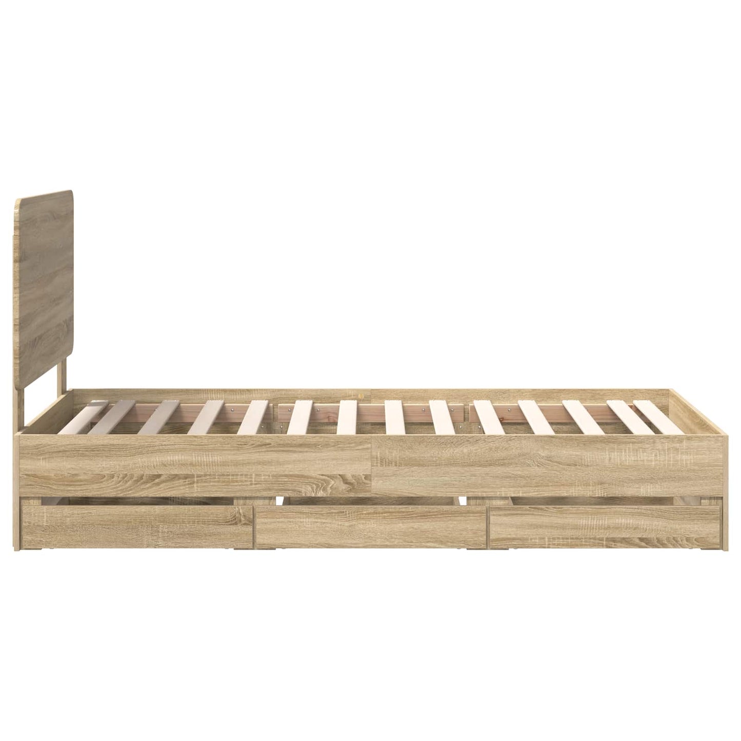 Bed Frame with Drawer Sonoma Oak 90 x 200 cm Engineer Wood
