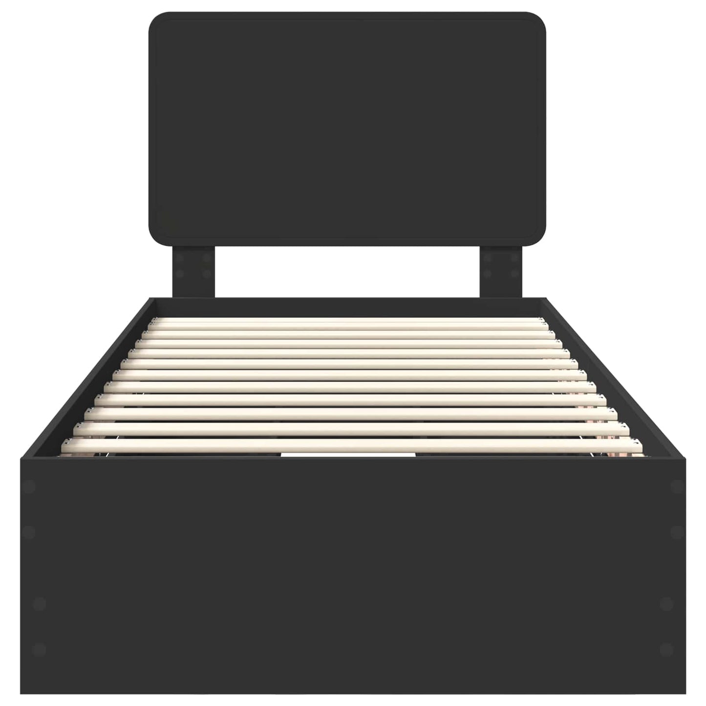 Bed Frame with Drawer Black 90 x 190 cm Engineer Wood