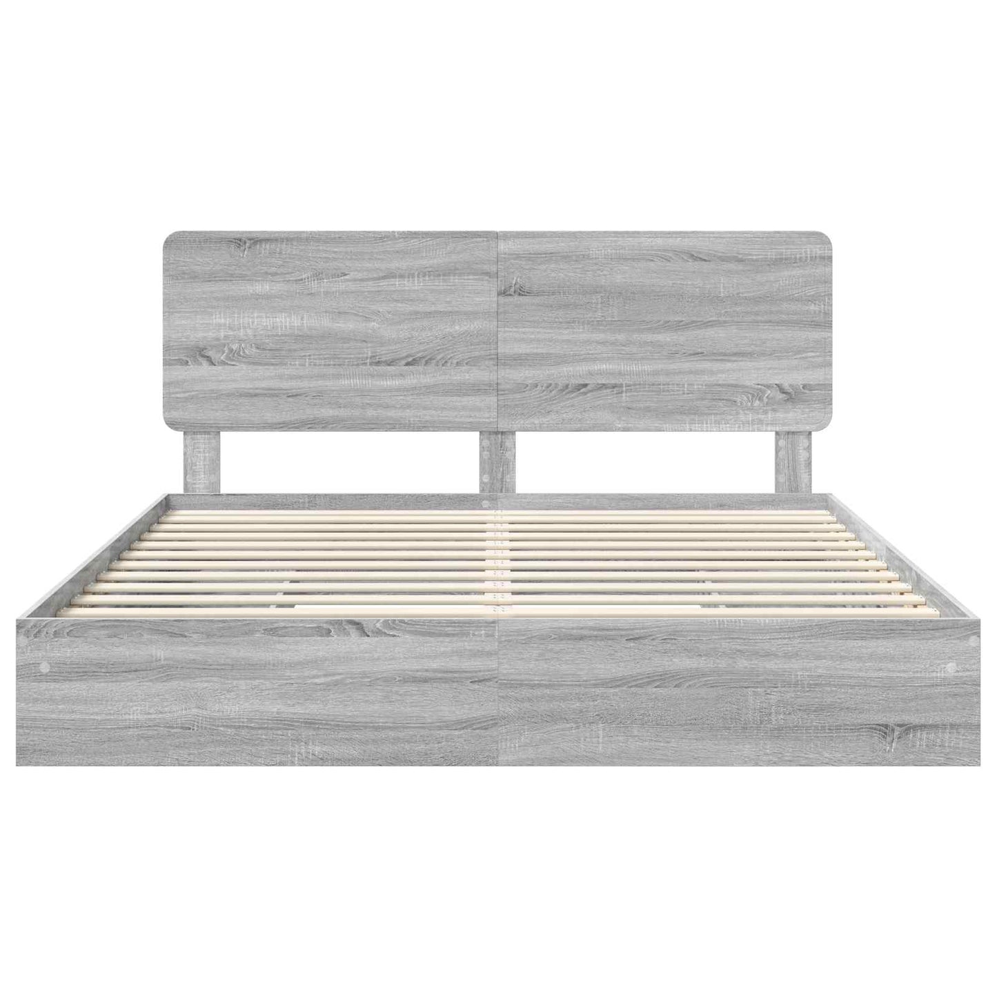 Storage Bed Grey Sonoma 200 x 200 cm Engineered Wood