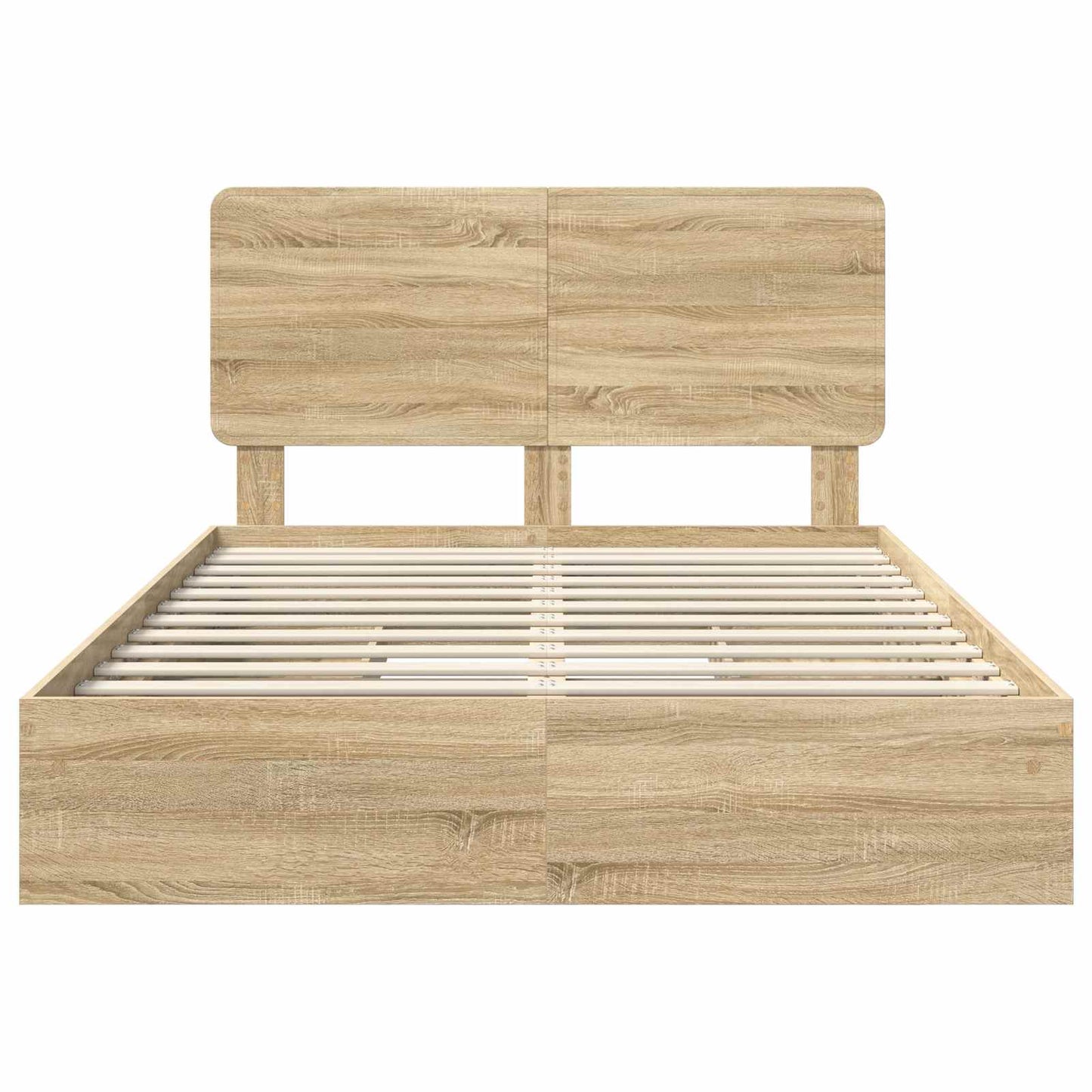 Storage Bed with Drawer Sonoma Oak 140 x 190 cm Engineered Wood
