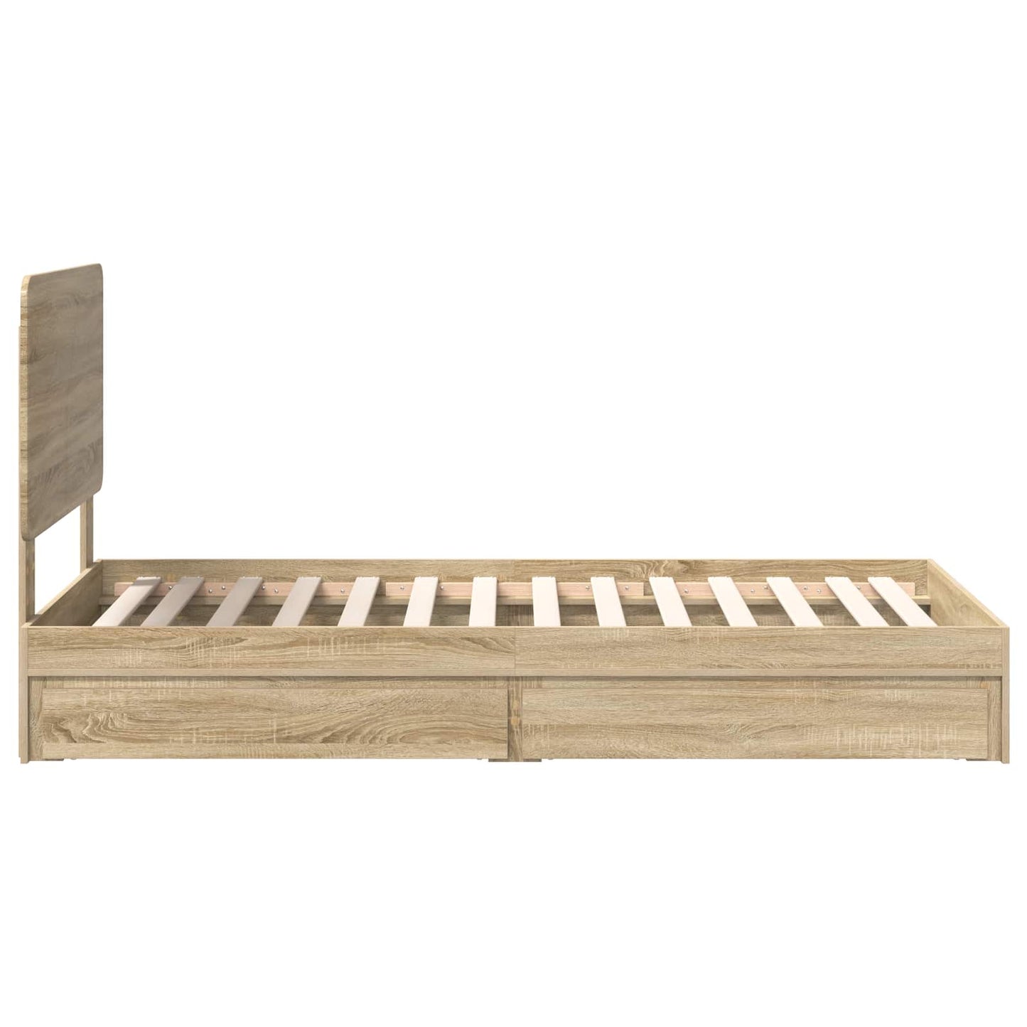 Storage Bed with Drawer Sonoma Oak 100 x 200 cm Engineered Wood