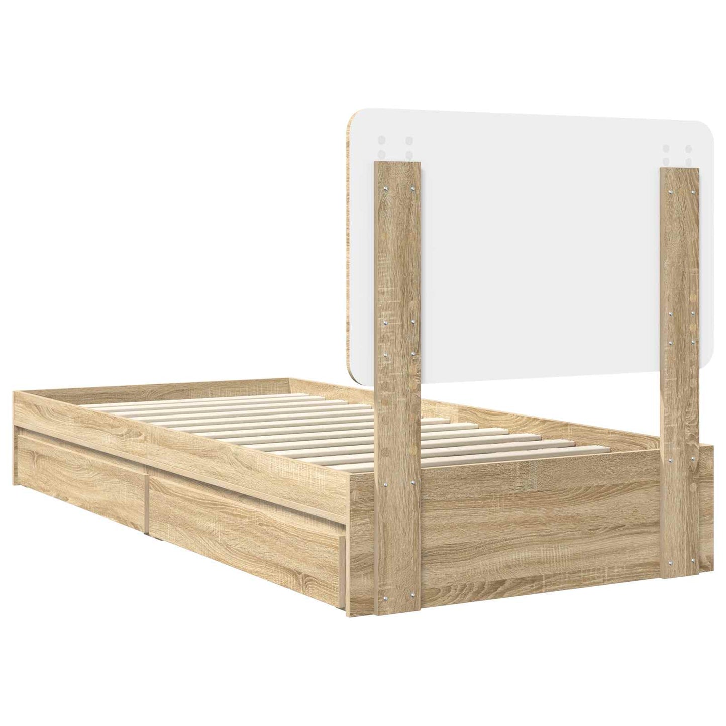 Storage Bed with Drawer Sonoma Oak 90 x 200 cm Engineered Wood