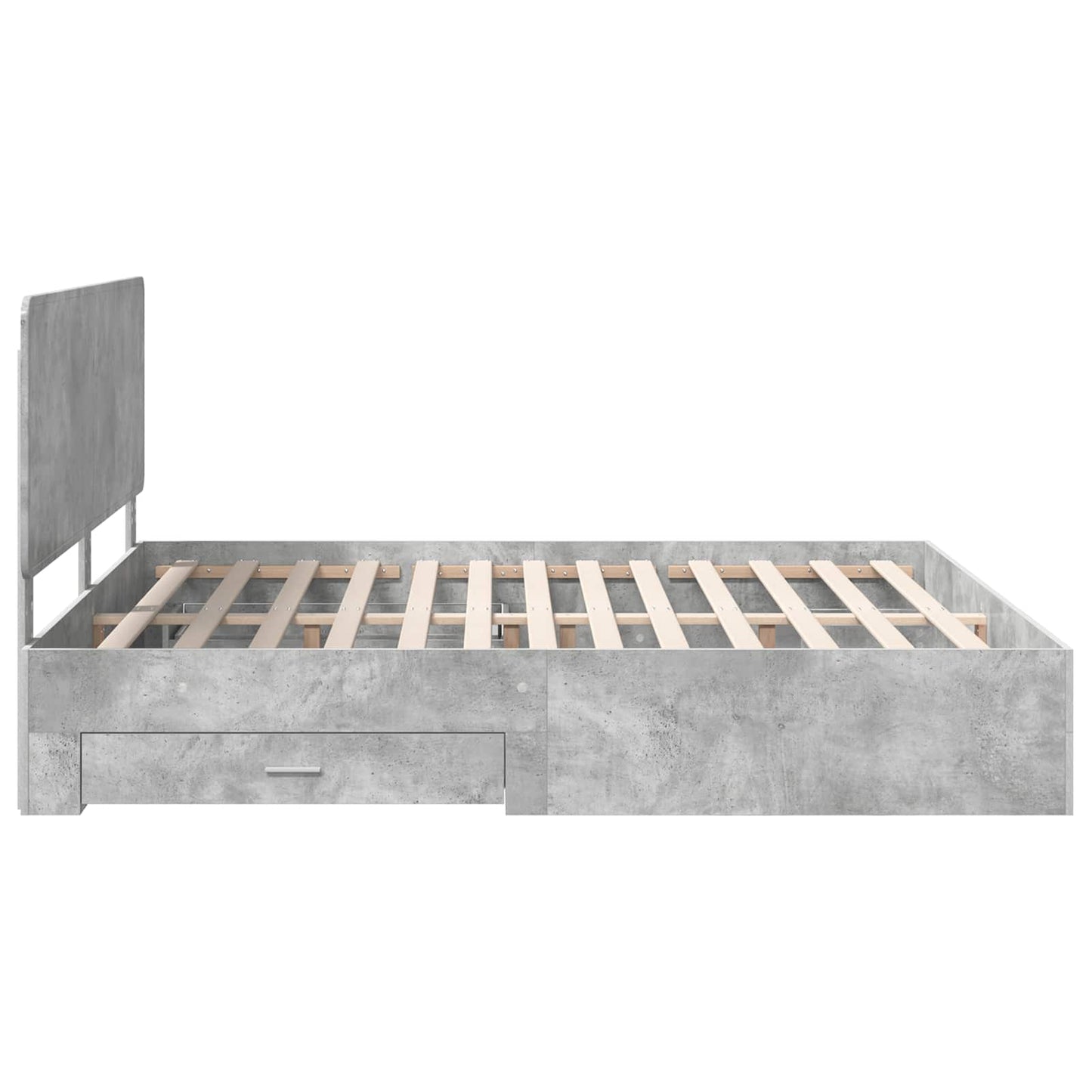 Bed Frame Concrete Grey 180 x 200 cm Engineered Wood