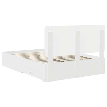 Bed Frame with Headboard White 160 x 200 cm Engineered Wood