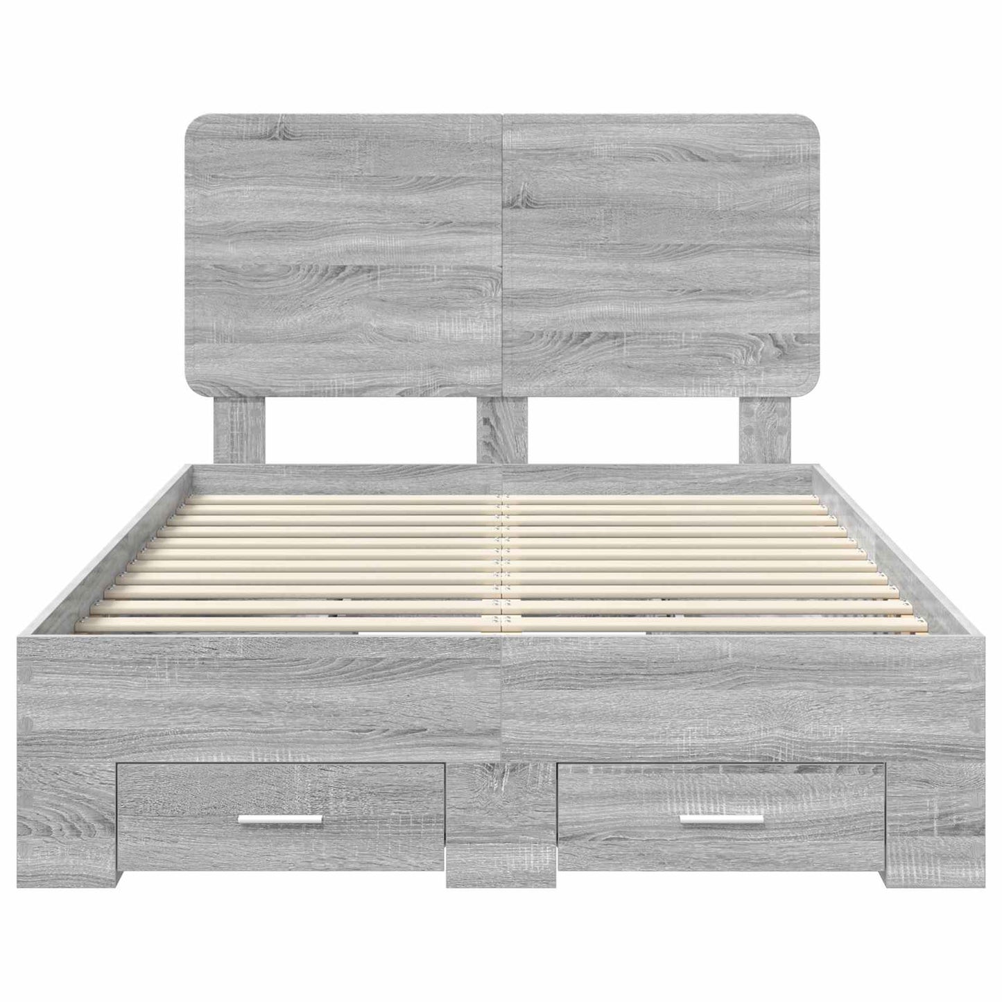 Bed Frame with Drawer Grey Sonoma 120 x 200 cm Engineered Wood