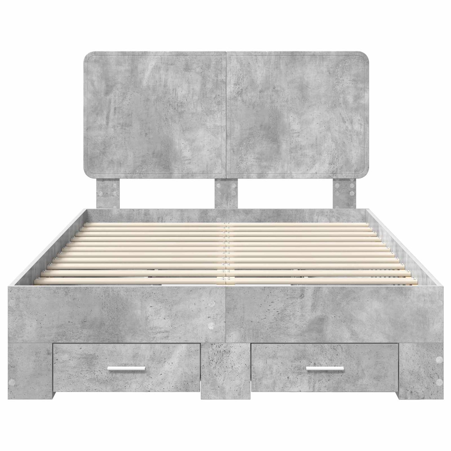 Bed Frame Concrete Grey 120 x 190 cm Engineered Wood