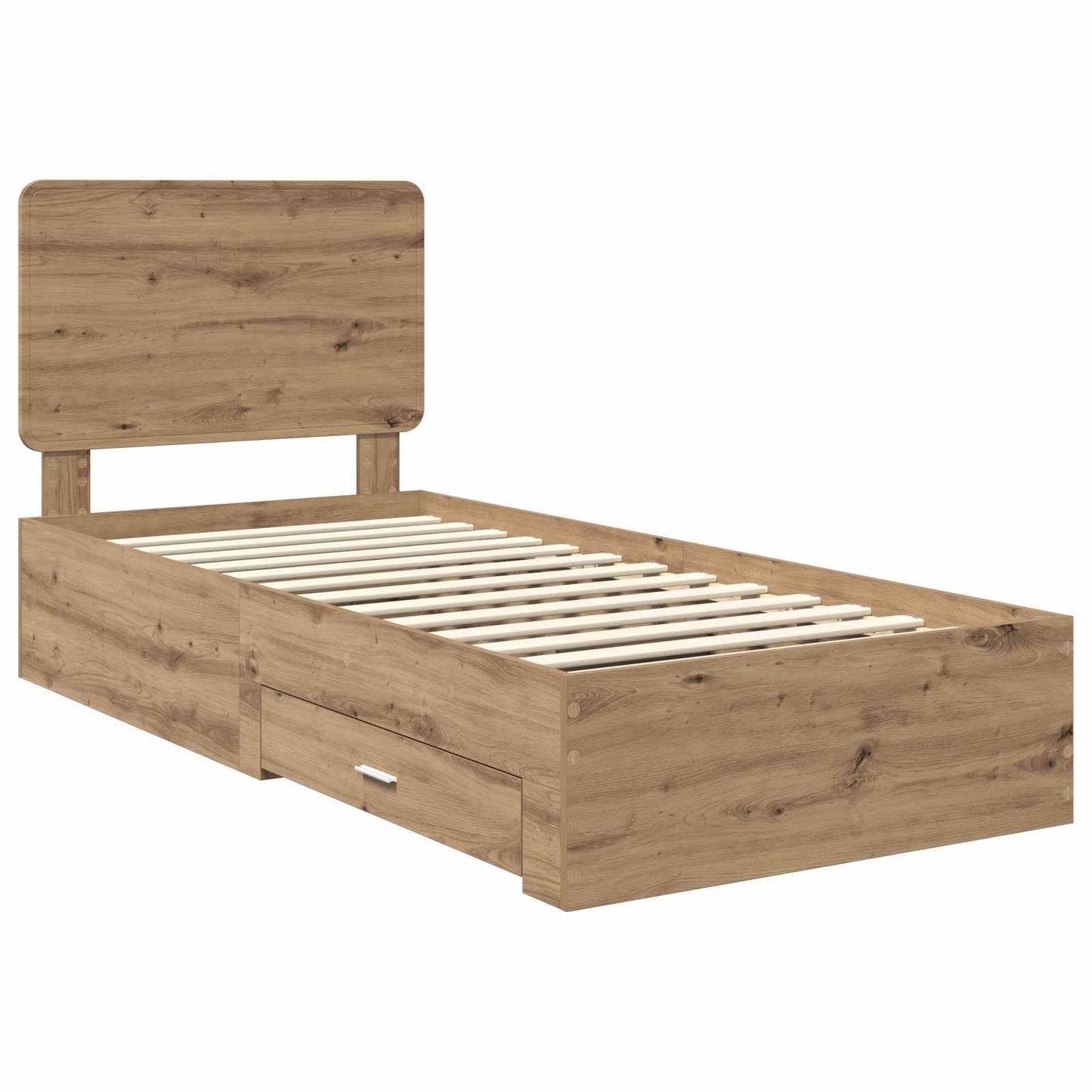 Bed Frame with Drawer Artisan Oak 100 x 200 cm Engineered Wood