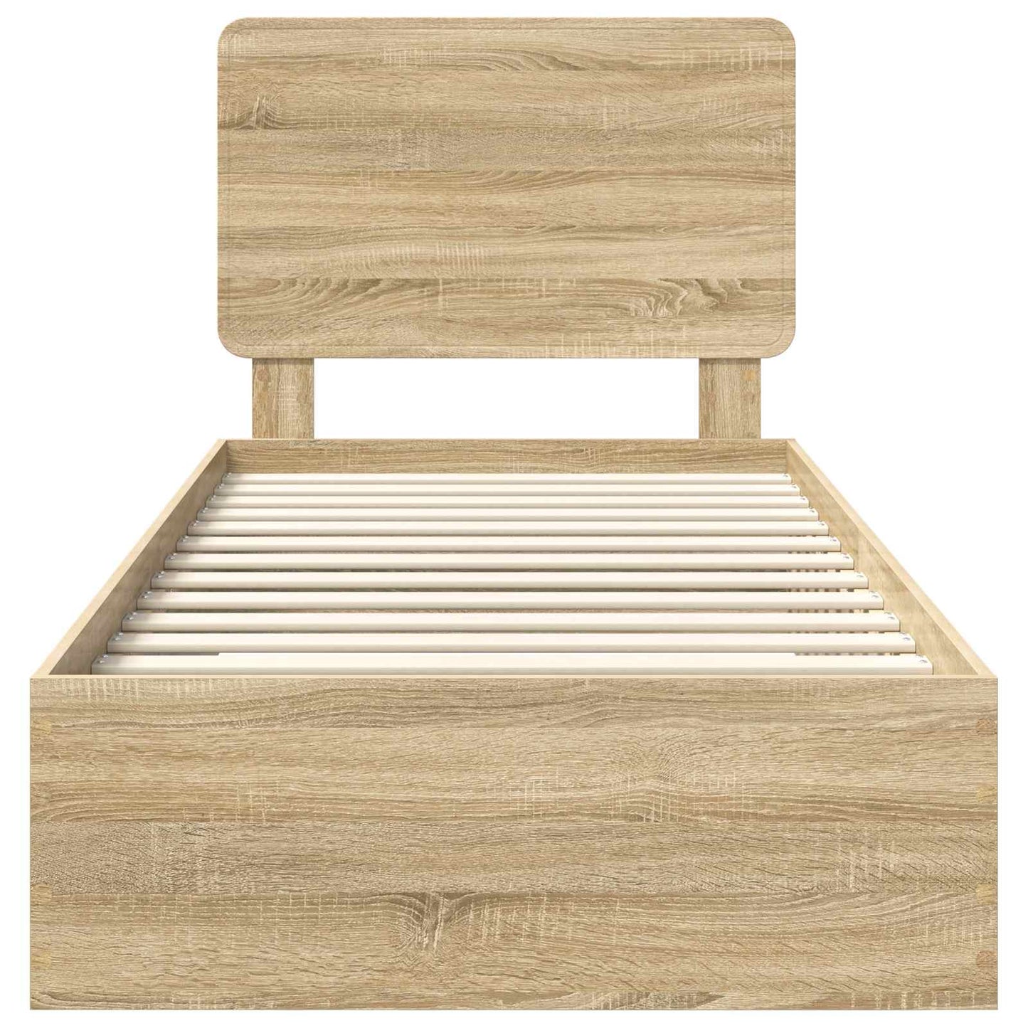 Bed Frame with Headboard Sonoma Oak 90 x 200 cm Engineered Wood