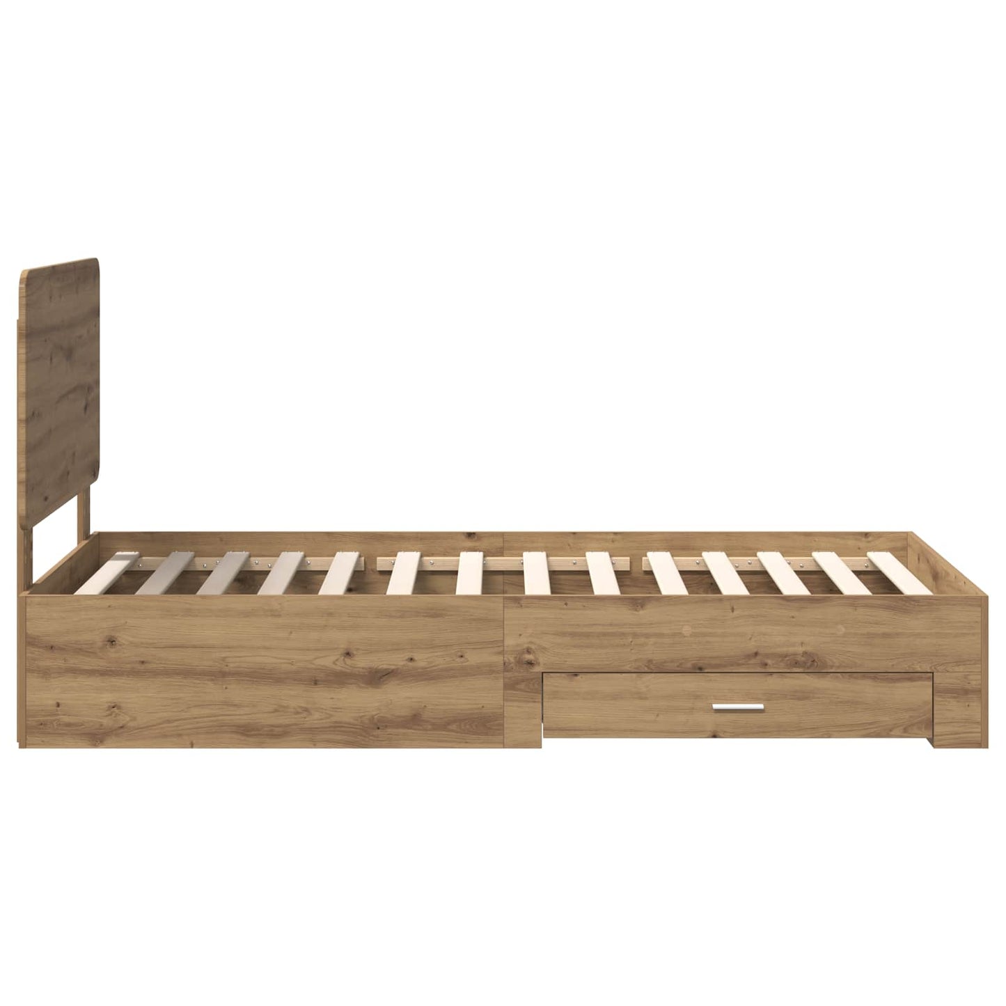 Bed Frame with Drawer Artisan Oak 90 x 200 cm Engineered Wood